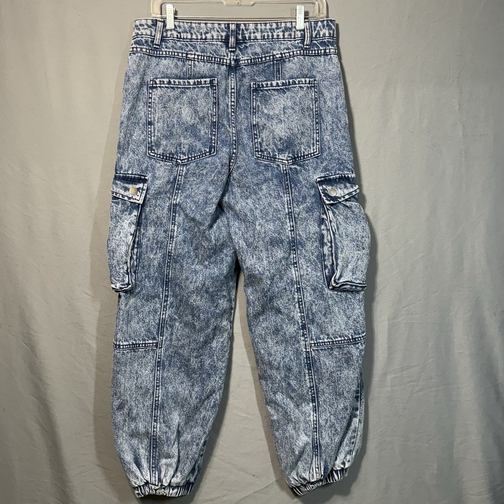 Future Collective Kahlana Barfield Brown Cargo Jeans Sz 10 Baggy Hip Hop Street - Picture 5 of 14